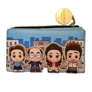 Loungefly Seinfeld TV Show Cast Pop Chibi Wallet (Jerry, George, Elaine, Cosmo)